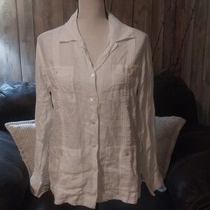 Tommy Bahama Linen Shirt Size S Resort Preppy Beachy Vacay Coastal